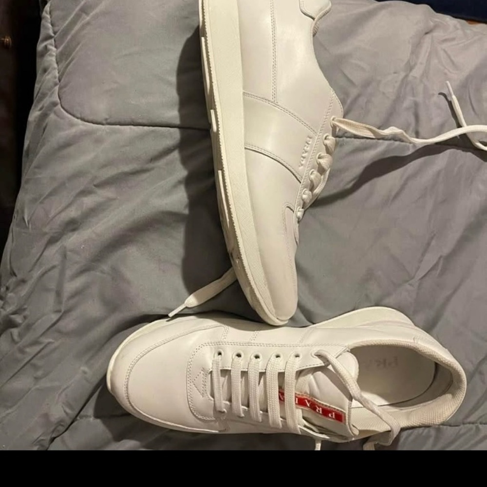 Prada White Sneakers with Red Accents - Picture 4 of 4